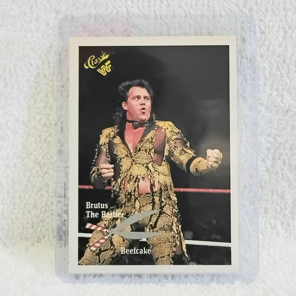 3/$25  Ex. 1990  Classic Brutus The Barber Beefcake WrestleMania WWF Card 146!!